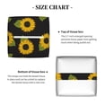 thumbnail image 5 of Sikiie Sunflowers Leather Tissue Box Cover Square, tissue box holder, Tissue Box with Bottom Belt-5.2”x5.2”x5.2”, 5 of 7