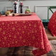 thumbnail image 4 of Electronicheart Ustyle Christmas Gold Stamping Tablecloth Home Dining Table Cloth Holiday Decorative Table Cover, Red, 6pcs Pillowcase, 4 of 8