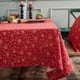 thumbnail image 5 of Cubierta de mesa con estampado de oro navideño, mantel temático para festivales, decoración del hogar, rojo, 6 piezas, funda de almohada Eigraketly HA9102-04B, 5 of 7