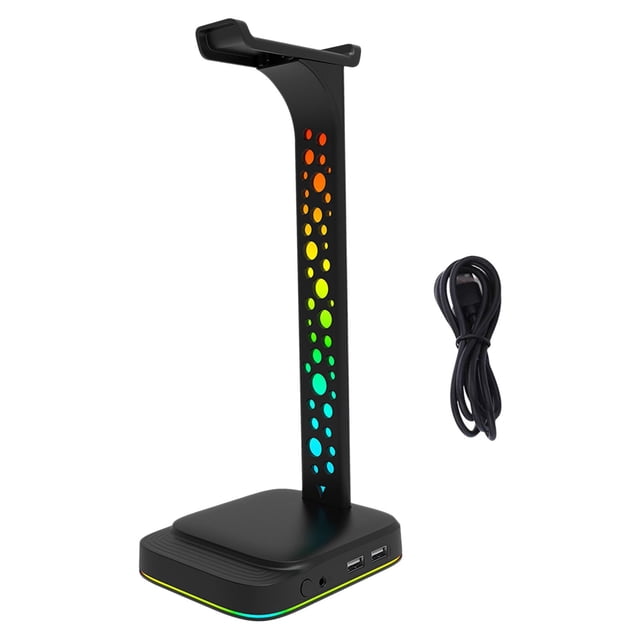 Accesorios de soporte pa auricules Escritorio USB Gaming RGB Soporte de pantalla pa auricules Soporte pa auricules Soporte pa