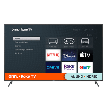 onn. 65" 4KUHD HDR Roku Smart TV (100012587-CA)