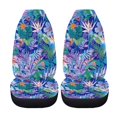thumbnail image 5 of FUIALDOLG Floral Print Vehicle Seat Covers for Women, 2 Pack Front Seat Cover Decorative Elastic Front Seat Protectors, 5 of 13