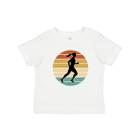 

Inktastic Running Retro Sunset Female Runner Gift Baby Girl T-Shirt
