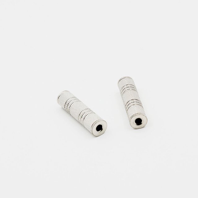 TEHAUX 4Ud Adaptador De Audio 3.5mm A 3.5mm Plateado Para Conexión En Instrumentos