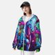 thumbnail image 3 of Balery Neon Free Play Sudadera ligera de manga larga con capucha y protección solar UPF 50+ para hombre y mujer, ideal para pesca y running-Small, 3 of 7