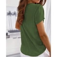 thumbnail image 3 of Camiseta de verano para mujer, camiseta informal de manga corta con cuello en V para mujer, camiseta informal con cuello en V, experiencia incomparable, 3 of 5