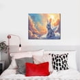 thumbnail image 4 of Fuzoiu Sunshine Colorful Cloud Rabbit Print Canvas Wall Art for Bathrooms,Wall Decor for Bedroom,Framed Artwork for Wall,Modern Wall Decorations Prints Picture for Kitchen Home, 4 of 6