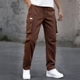 thumbnail image 2 of Pantalon Cargo en Ripstop pour Homme Pantalon Tactique Pantalon de Randonnée avec Multiples Poches Résistant à l'Eau pour Plein Air Militaire Pêche Travail Tenue Quotidienne Coupe Confortable / IhhxPro, Brun 2TG, 2 of 9