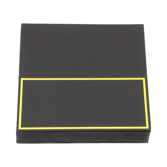 50 Pcs Decorative Reserved Cards Banquet Place Table Clear Black