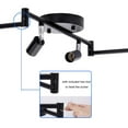 thumbnail image 6 of Laboreducer 45.5-Inch 6-Light Black Gimbal Head Track Lighting Set, Corded Electric, 6 of 7
