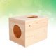 thumbnail image 4 of Jaula nido de madera natural para mascotas pequeñas, para hámster, cobaya, chinchilla, verano, 4 of 7