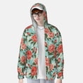 thumbnail image 4 of Balery Rose Flowers Men's Women's UPF 50+ Sun Protection Lightweight Hoodie Performance Long Sleeve Shirt for Fishing Running-Small, 4 of 9