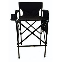TuscanyPro Anodized Aluminum Indoor/Outdoor Office Lightweight Folding Chair, Jet Black