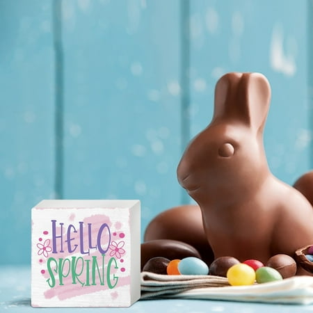 

New Easter Ornament Wooden Carved Rabbit Decoration Festive Home Decorations Colorful Flower Ornament Dated Christmas Ornament