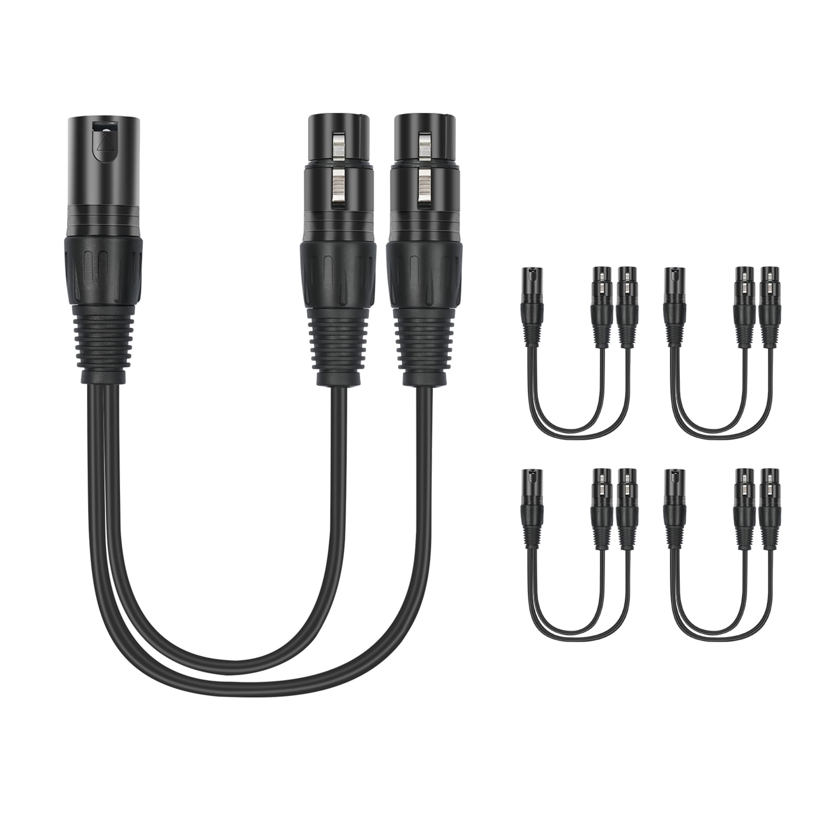 3Pin Male to Double 3Pin Female Music Signals Patches Adapters Cable for Amplifiers Sound Consoles Guitar