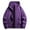 Purple, variant on LpwkSSA Men's Raincoats Plus Size Windproof Solid Color Trench Coat Waterproof Outdoor Zipper Coat with Pocket Long Sleeve Hooded Casual Outwear Jacket Black M