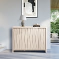 thumbnail image 6 of ARKANTOS Sideboards and Buffets Water Ripple Adjustable Shelf Push to Open Door Mist Oak, 6 of 6