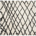 thumbnail image 5 of SAFAVIEH Belize Katriona Abstract Plush Shag Runner Rug, Ivory/Charcoal, 2'3" x 11', 5 of 7