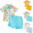 thumbnail image 4 of Baby Boys Summer Clothes My First Easter Outfit Set 2 Piece Bow Tie Short Sleeve Shirt Top and Solid Color Shorts Set, 4 of 6