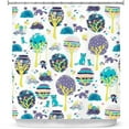thumbnail image 1 of Shower Curtains 70" x 73" from DiaNoche Designs by Metka Hiti - Woodland Animals Teal Violet, 1 of 1
