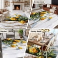 thumbnail image 5 of Spring Floral Area Rugs 5'x8', Washable Small Throw Rugs for Classroom Bedroom, Yellow Roses Flowers Leaves Farmhouse Wooden Indoor Outdoor Rug Non-Slip Low Pile Carpet Runner Reversible Floor Mats, 5 of 8
