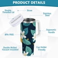 thumbnail image 2 of Yayeee 30oz Stainless Steel Tumbler with Straw and Handle Double-Wall Insulated Travel Water Bottle, Lemon Leaves, 2 of 8