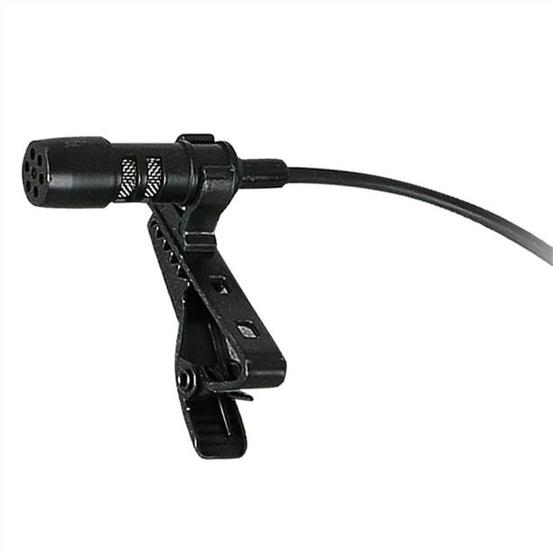 Black Lavalier Lapel Clip Microphone Mic 4-Pin Mini Xlr Ta4F for