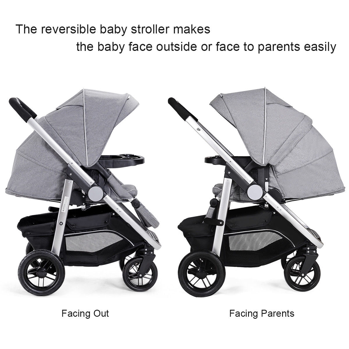 Costway Alu. Lightweight Foldable Baby Stroller Newborn Infant Travel