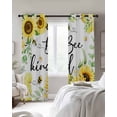 thumbnail image 4 of Sunflower Floral Blackout Curtains for Bedroom Living Room Darkening Curtains 54 Inch Long Farmhouse Pastoral Daisy Bees Botanical Short Curtain for Small Window Treatment Grommet Drapes 42"x54"x2, 4 of 9