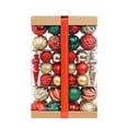 thumbnail image 1 of 74 bolas navideñas con purpurina Strade Fareast Limited Rojo Verde, 1 of 8