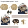 thumbnail image 4 of Farmhouse Round Extendable Dining Table with 16" Leaf Wood Kitchen Table with X-Shaped Base And Keyed-Through Tenons, Natural Wood Wash, 4 of 7