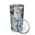 thumbnail image 2 of Cute Dachshund and Dog Footprint 10oz Tumblers Stainless Steel Tumbler with Lid and Straw,Vacuum Insulated Double Wall Travel Tumbler Cups with Cleaning Brush for Coffee, Tea, 2 of 4