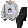 thumbnail image 3 of Conjunto de sudadera con capucha Disney Hua Mulan para niñas de 3 a 14 años, sudadera informal de calle kawaii, traje de camión para niños, 3 of 5