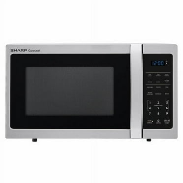Sharp Carousel 1.4 Cu. Ft. 1100W Countertop Microwave Oven in Black ...