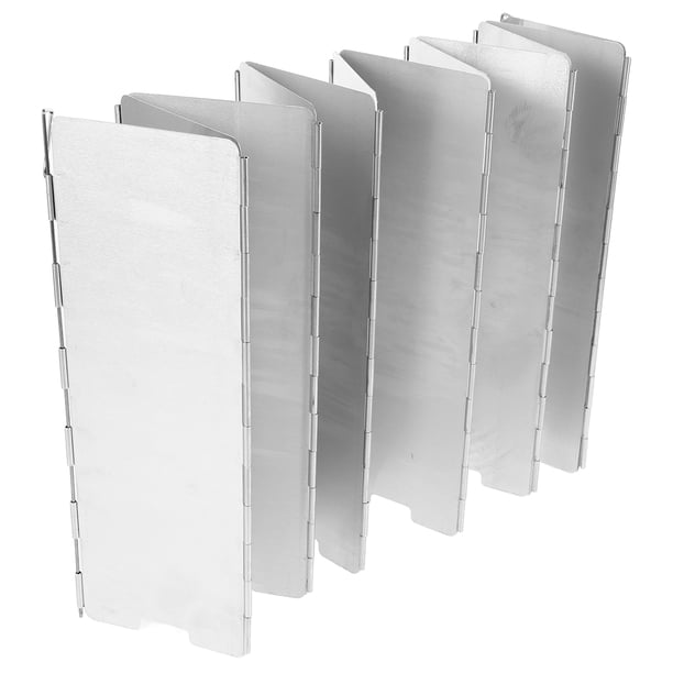 1 juego de 12 placas plegables para estufa de camping, de aleación de aluminio, para exteriores, con bolsa de transporte, ligero y portátil