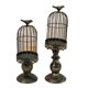 thumbnail image 1 of 2PCS Retro Bird Cage Candle Holder Metal Iron Art Candlestick Black, 1 of 5