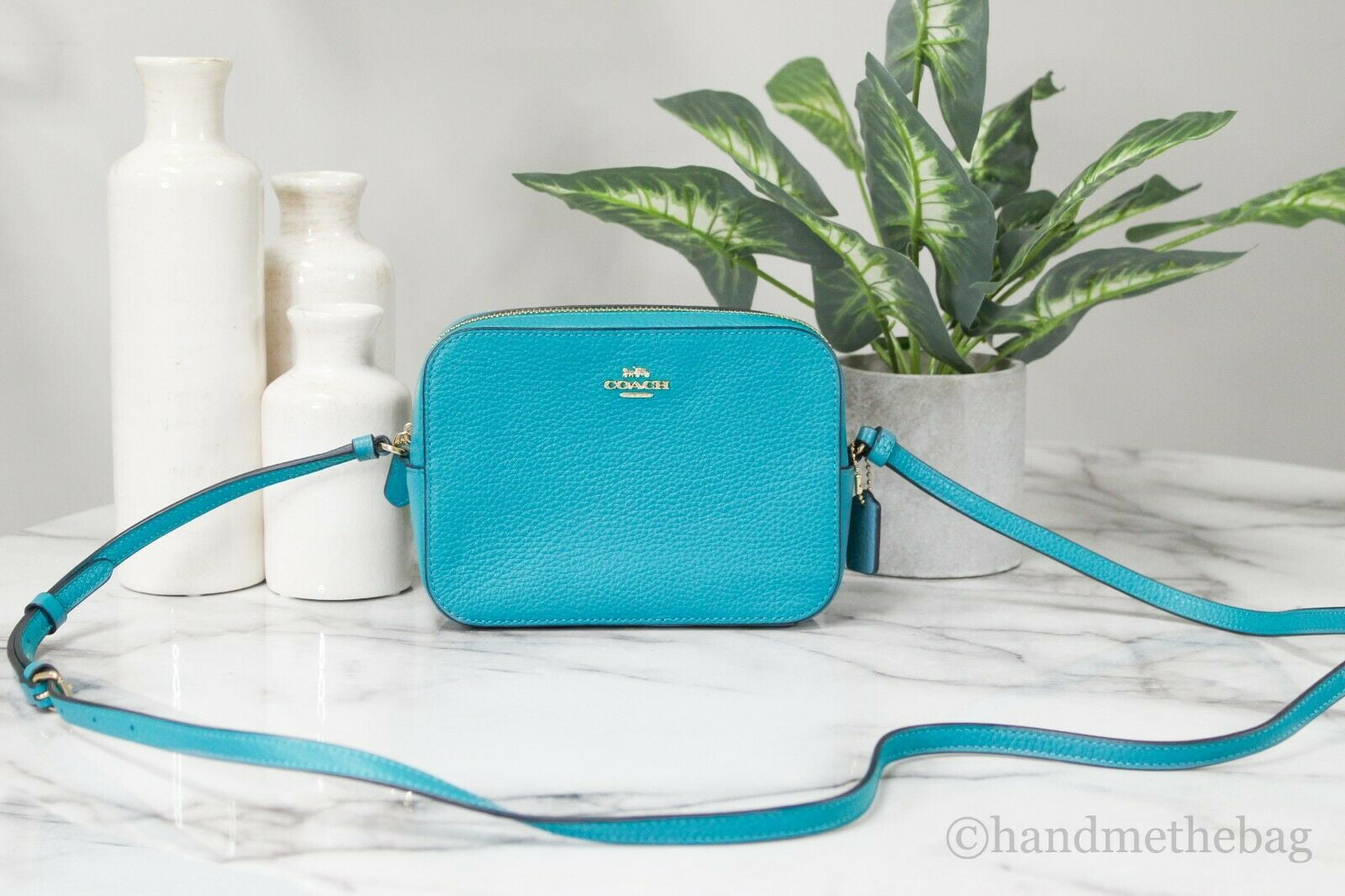coach may tote dark turquoise