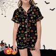 thumbnail image 2 of Pyjama d'Anniversaire Imprimé pour Enfants, Col à Boutons, Manches Courtes, Haut et Short, 2 of 5