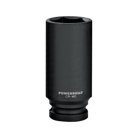 

Powerbuilt 1/2 Inch Drive x 21 MM 6 Point Deep Impact Socket - 647189