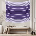 thumbnail image 5 of Purple Ombre Stripe Large Tapestry for Bedroom Wall Hanging Tapestry, Farmhouse Striped Gradient Ceiling Backdrop Tapestries Poster Blanket Wall Decor for Teens Room Living Room Dorm 85" x 90", 5 of 8