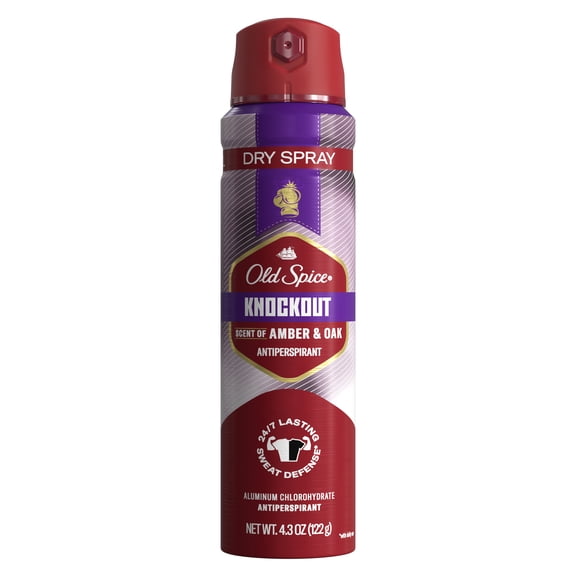 Old Spice Men's Antipespirant & Deodorant Invisible Dry Spray Knockout, 4.3oz
