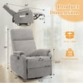thumbnail image 2 of YSICK Manual Swivel Rocker Recliner Chair for Small Spaces Chenille for Living Room,Grey, 2 of 7
