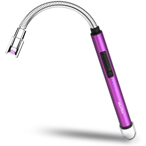 MeeToo Lighter, Electric Candle Rechargeable USB Lighter Plasma Arc for Candle Birthday Camping Purple