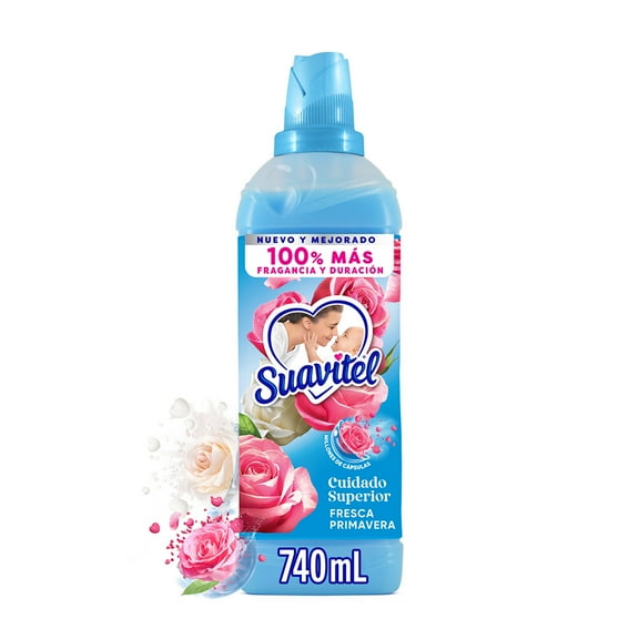 Suavizante de Telas Suavitel Cuidado Superior Fresca Primavera 740 ml