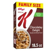 Kellogg's Special K Breakfast Cereal, Family Breakfast, Fiber Cereal, Family Size, Chocolatey Delight, 18.5oz Box (1 Box)