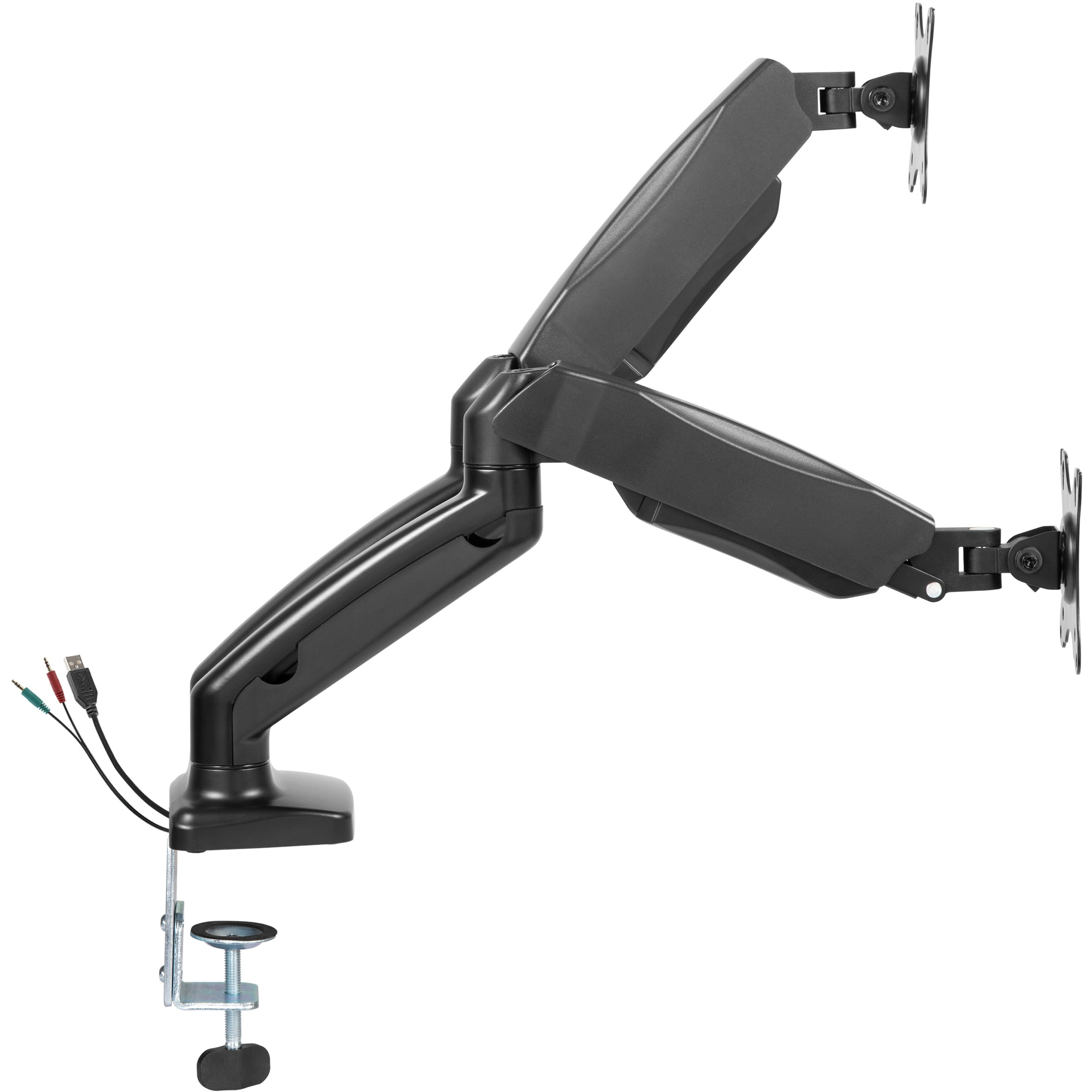 Lorell, LLR99801, Dual-monitor Arm, 1 Each, Black