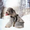 thumbnail image 5 of Frogued Puppy Outfit Coat Waterproof Windbreaker Fabric Jacket Winter Warm Pet Clothes (Grey,XL), 5 of 13
