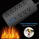 thumbnail image 2 of BOPARTE USB Multicontacto, Regleta de 1,2 m, 8 Salidas, 3 Puertos de Carga USB, (5 V / 2 A), 1 Puert, 2 of 8