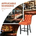 thumbnail image 4 of Aukfa 27.2" Upholstered Bar Stools Set of 2 Counter Height Bar Chairs with Backrest, Orange, 4 of 8