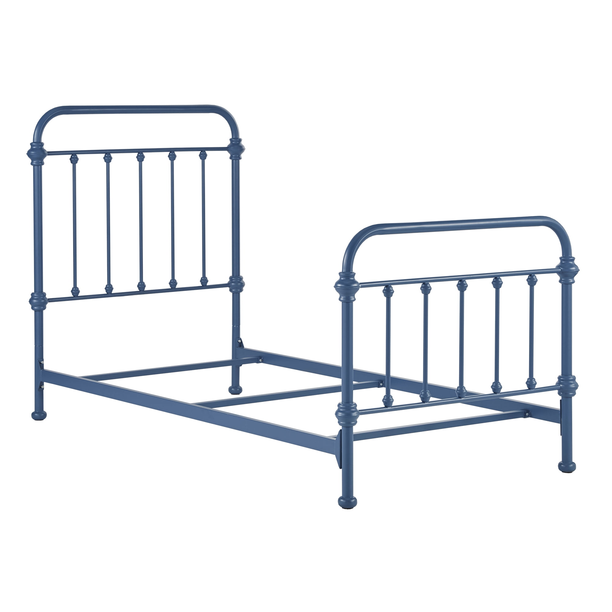 Weston Home Nottingham Metal Twin Bed, Blue Steel